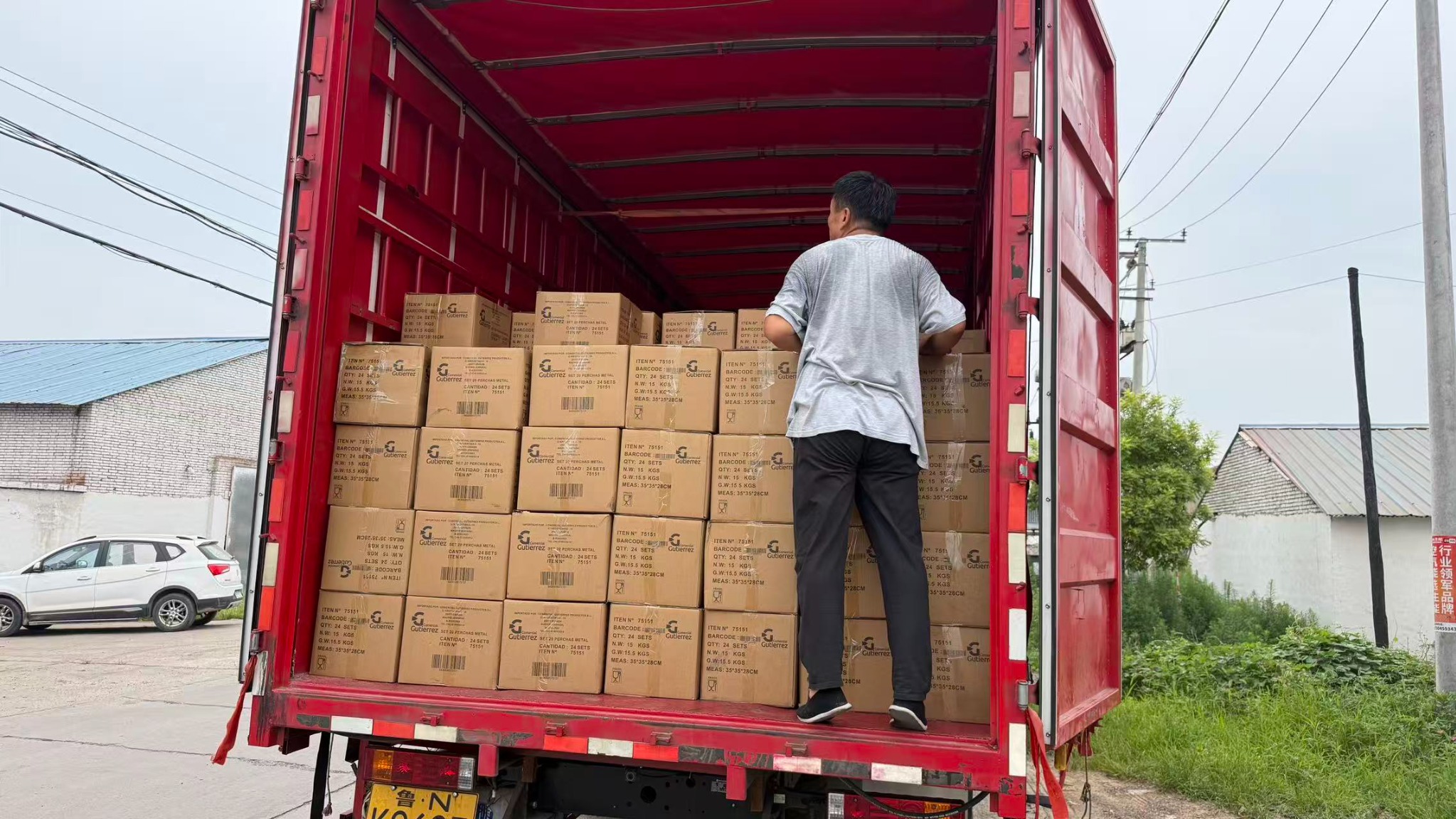 Cartons loaded for shipment