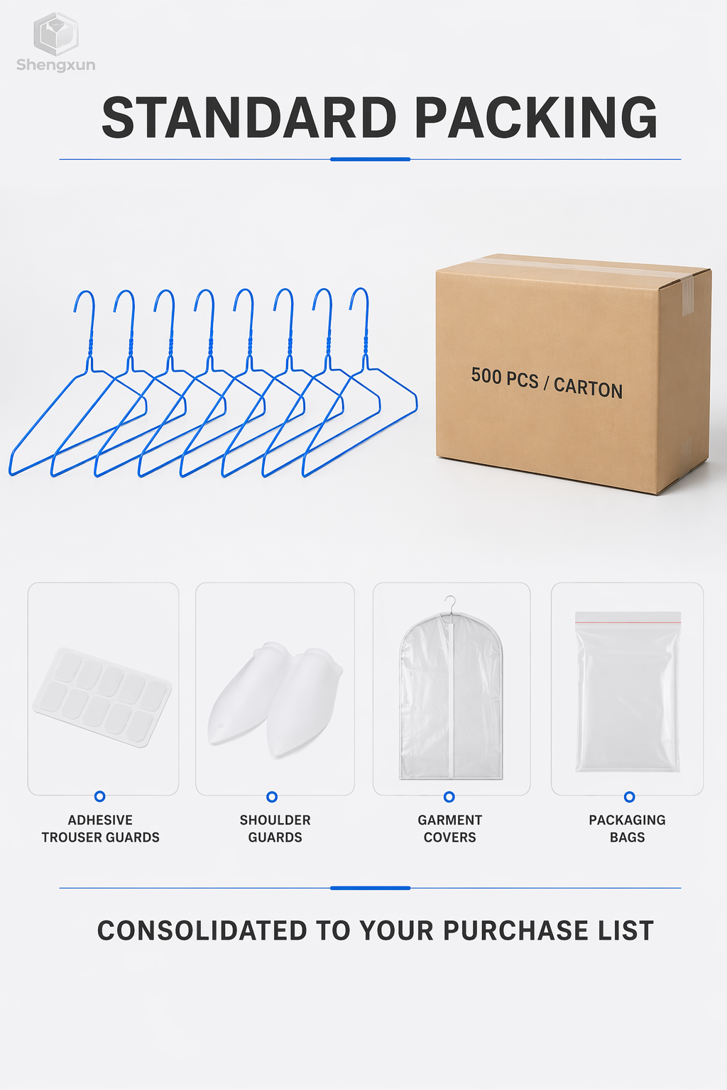 Blue Coated Flat Shoulder Wire Hanger product view 10