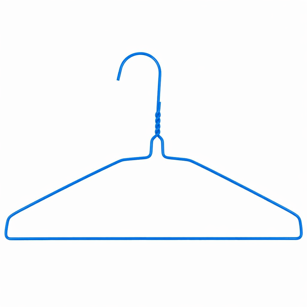 Blue Coated Flat Shoulder Hanger