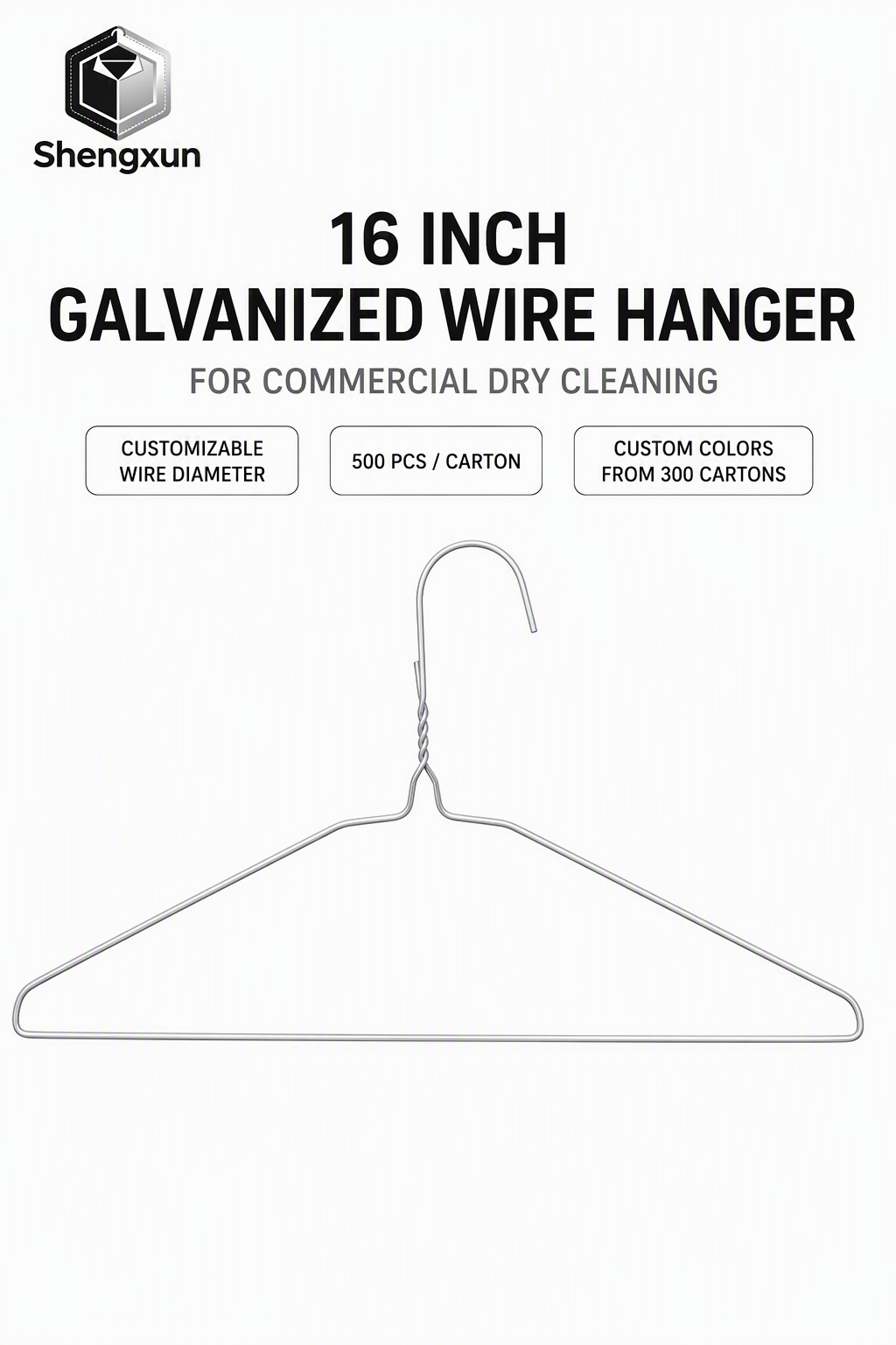 Galvanized Flat Shoulder Wire Hanger product view 6
