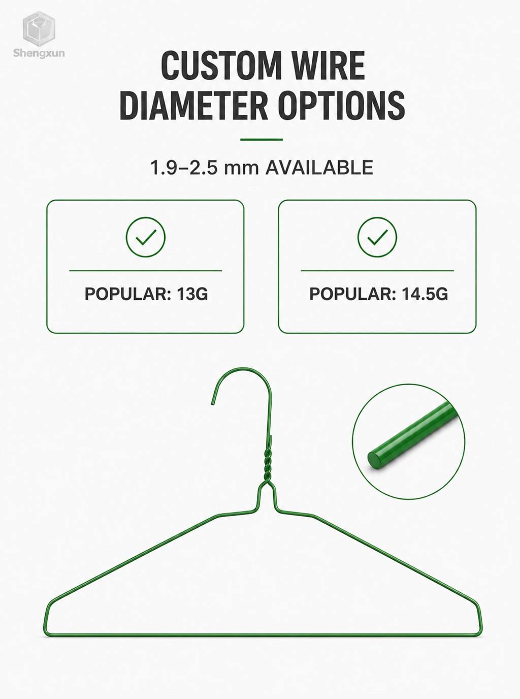 Green Coated Flat Shoulder Wire Hanger product view 2