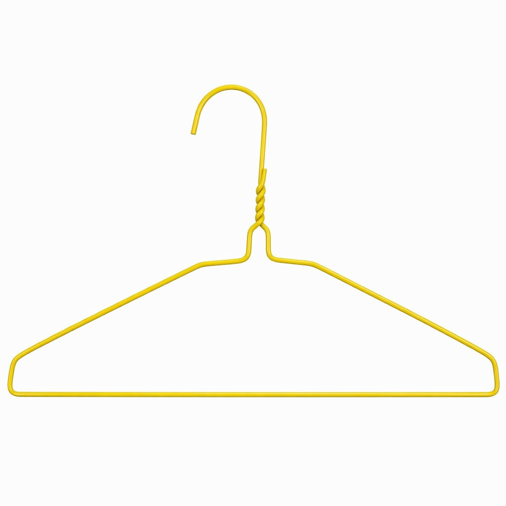 Yellow Coated Flat Shoulder Hanger